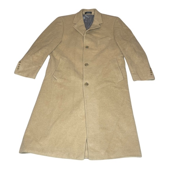 Lauren Ralph Lauren Other - Vintage Lauren Ralph Lauren Coat Mens 100% Italy Camel Hair Long Trench Coat 40R